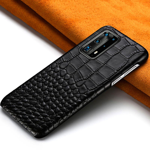 Genuine Leather Phone case for huawei p40 pro plus P30 lite P20 p10 Mate 30 20 Lite 10 20X For Honor 30 pro 8X v30 Luxury cover ► Photo 1/6