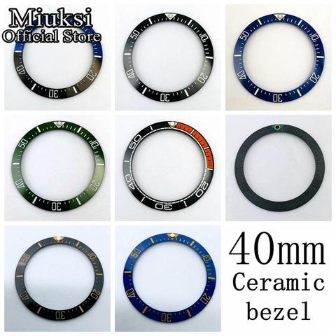 Miuksi 40mm high quality ceramic bezel watch parts fit 43mm watch case mens watch ► Photo 1/6