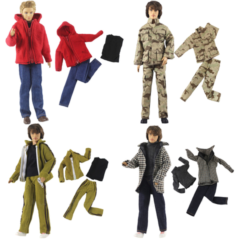 Handmade 1/6 Fashion Outfit Boy Doll Suit Clothes Casual Handsome Clothes Pants For Barbie Doll Boyfriend Ken Doll ► Photo 1/6