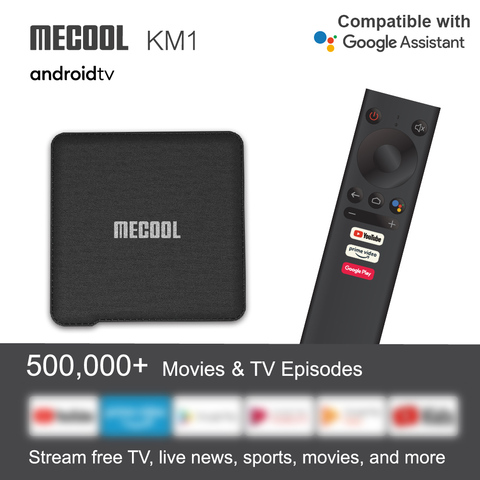 MECOOL KM1 TV Box COLLECTIVE 4GB+64GB S905X3 CPU Cortex-A55 Android 9.0 TV Set Top 4K HDR 2.4/5G 2T2R WiFi for Google Assistant ► Photo 1/6