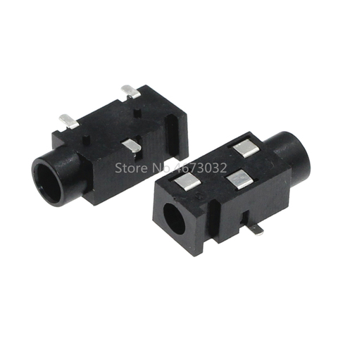 10Pcs 3.5 MM headphone jack audio jack PJ-320 3-line pin female connector SMD stereo headphones PJ-320B ► Photo 1/4