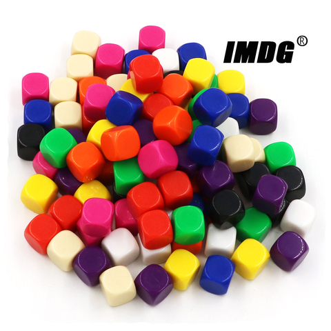 10pcs/pack Blank Dice Acrylic 16mm Multicolor #16 Teaching Props Game Accessories Mathematical Tools Rounded Corner ► Photo 1/3