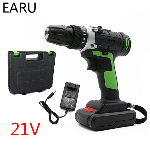 21V Max Wireless Rechargeable Electric Screwdriver Cordless Drill Mini Power Driver DC Lithium-Ion Battery 3/8-Inch 2-Speed Tool ► Photo 1/6