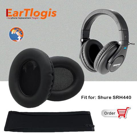 EarTlogis Replacement Parts for Shure SRH440 SRH-440 SRH 440 Headset EarPads Bumper Earmuff Cover Cushion Cups pillow Headband ► Photo 1/6