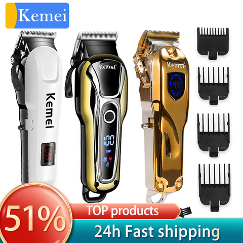 Kemei trimmer professional hair clipper Hair cutting machine hair trimmer electric haircut machine hair Hairdresser tools 5 ► Photo 1/6