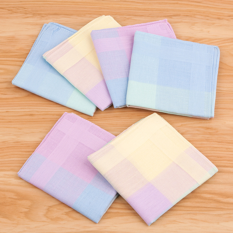 Cotton Handkerchief  Square Mixed Color 43cm x 43cm, 12 PCs ► Photo 1/2