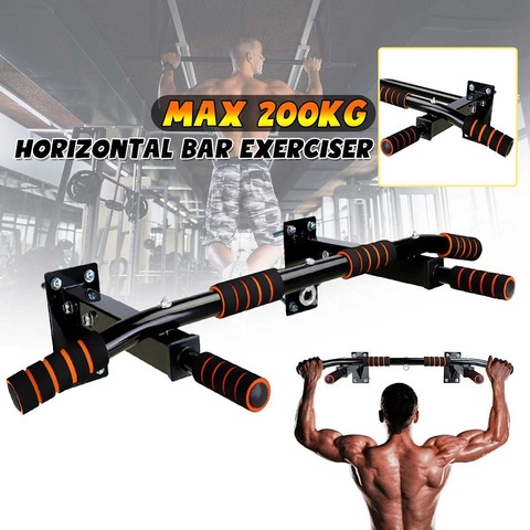 Wall Mounted Horizontal Bars With Wide Anti-slip Pad Home Gym Workout Chin Up Pull Up Training Bar Sport Fitness Equipment ► Photo 1/6