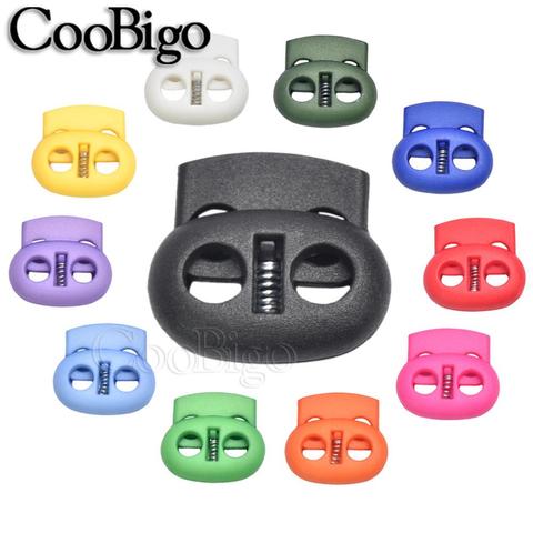 5pcs Colorful 5mm Hole Plastic Stopper Cord Lock Bean Toggle Clip for Apparel Paracord Elastic Cord Lanyard Rope Accessories ► Photo 1/6