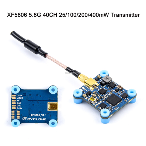 VTX XF5806 5.8G 40CH 25/100/200/400mW Switchable Video FPV Transmitter 20*20mm for XF Model FPV Racing RC Drone Multirotor Parts ► Photo 1/6