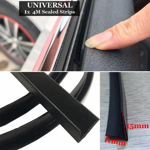 4m Car Window Sealant Weatherstrip V Type Seal Strips Rubber Auto Side Door Glass Styling Mouldings Replacements accessories ► Photo 1/6
