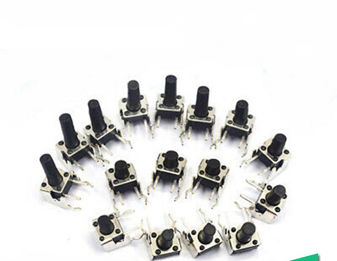 50PCS PCB Momentary Tactile Tact Push Button Switch Right Angle With stent 6*6*4.3/5/6/7/8/9/12mm 6x6x4.3/5/6/7/8/9/12 MM ► Photo 1/1