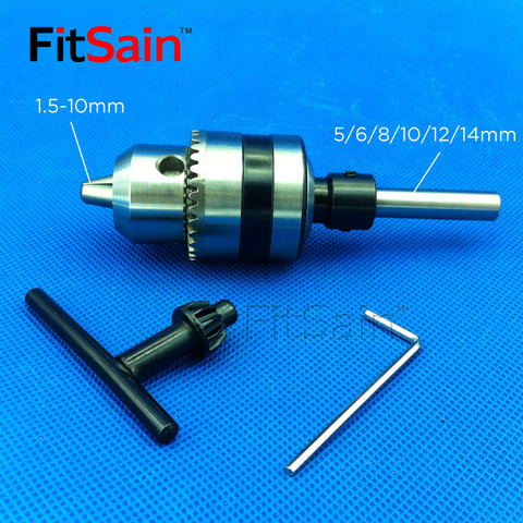 FitSain--B12 1.5-10mm mini drill chuck shaft diameter 5mm,8mm,10mm,12mm,14mm Connect Rod Power Tools Accessories drill press ► Photo 1/4