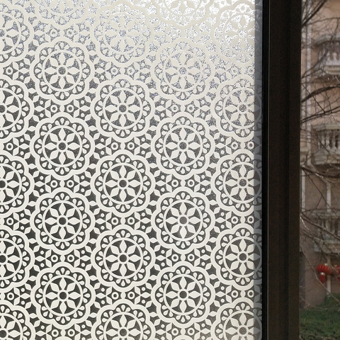 Mul-Sizes Decorative Privacy Window Film Static Cling Adhesive Film Stained Htv Vinyl Window Glass Stickers Heat Insulation ► Photo 1/6