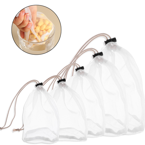 120mesh Reusable Fine Mesh Wine Strainer Nut Milk Bag Food Special Coffee Filter Cheese cloth Nylon Cooking All Purpose kitchen ► Photo 1/6