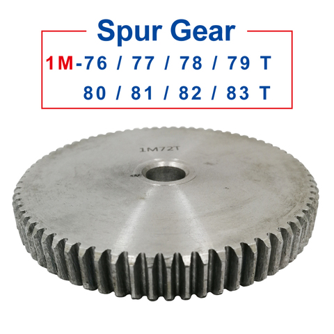 1 Piece spur Gear 1M76/77/78/79/80/81/82/83T rough Hole 8/10mm gear wheel 45#carbon steel Material  motor gear Total Height 10mm ► Photo 1/6