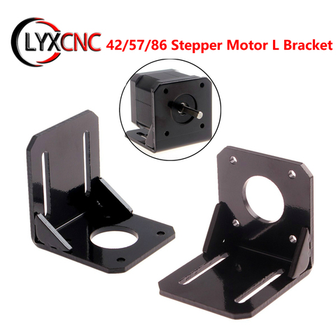 NEMA 17 23 34 Steppr Motor L Type Bracket Mount Accessories Bracket Support Mounting For 42/57/86 Stepping Stepper Motor Holder ► Photo 1/5