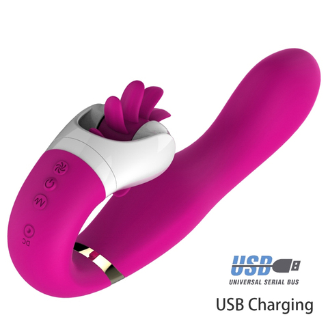 10 Speeds Mute Rotation Dildo Vibrators Pussy Massager Tongue Licking Oral Sex Toy for Women Clitoris Stimulator Adult Product ► Photo 1/5