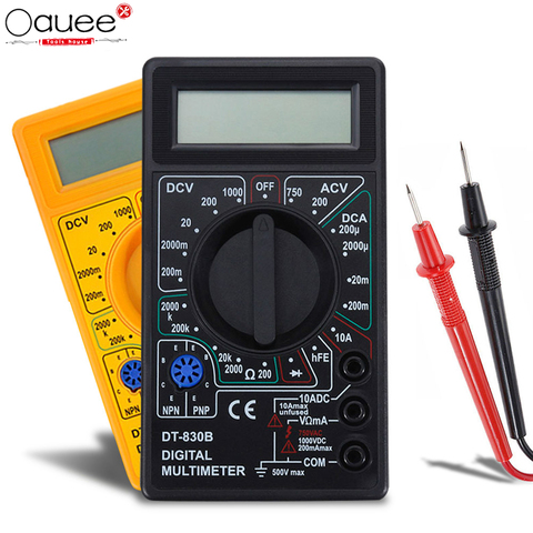 LCD Digital Multimeter AC/DC 750/1000V Digital Mini Handheld Multimeter for Voltmeter Ammeter Ohm Tester Meter With Probe ► Photo 1/6