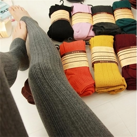 1pcs Winter Warm Skinny Tights  Trend Women Lady Knitting Tight High Elastic Super Slim Women's Thick Tights ► Photo 1/6