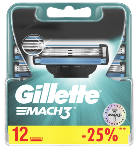 Cassettes Gillette Mach3 12 PCs shaving blades mach3 gillette cassettes for shaving gillette gillette shaving cassettes machine for shaving men's shaver razor ► Photo 1/5