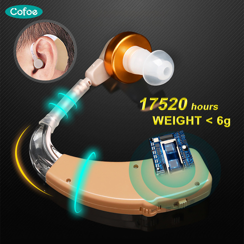 Cofoe Invisible Digital Hearing Aid Rechargeable Hearing Aids Mini Ear aid Power Sound Amplifier For the elderly Hearing device ► Photo 1/6