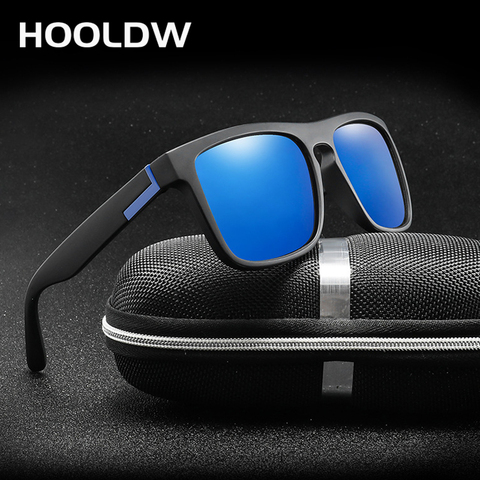 HOOLDW Fashion Polarized Sunglasses Men Brand Design Square Flexible Sun Glasses Male Driving Goggles Eyewear UV400 Gafas De Sol ► Photo 1/6