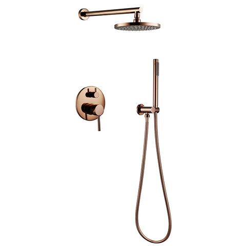 Brass Rose Gold Shower Set 8-16 Inch Bathroom Wall Shower Head Contemporary Home Hotel Polished Rose Gold Shower ► Photo 1/6