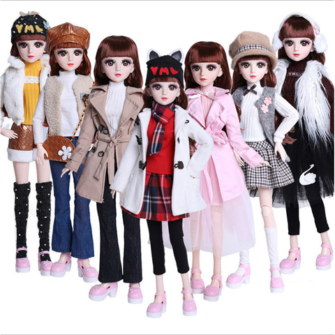 Beautiful Handmade Doll Set Dress 60cm BJD Doll Clothes Fashion Casual Suit Dress for 1/3 Doll Coat Accessories Girls Kids Gifts ► Photo 1/6