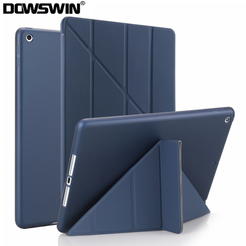 For iPad 10.2 Case Leather Silicone Soft Cover For iPad 7th 8th Generation Flip Stand Case For iPad 10.2 2022 A2197 Funda ► Photo 1/6