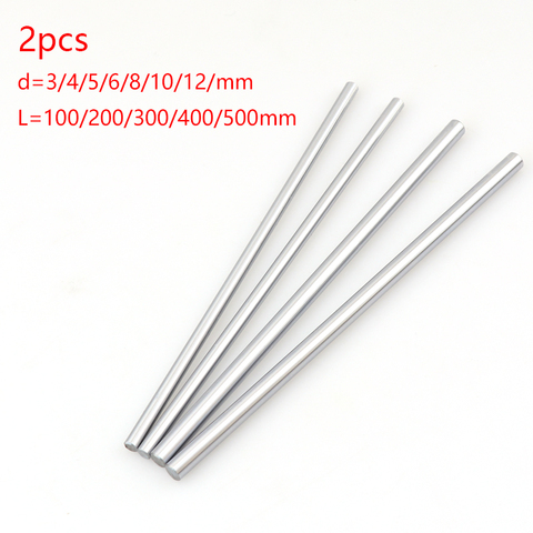 2pcs Linear Shaft Guide Rail 3d Printer Parts Cylinder Chrome Plated Liner Rods Axis Linear Shaft Round Rod L100 200 300 400 cnc ► Photo 1/6