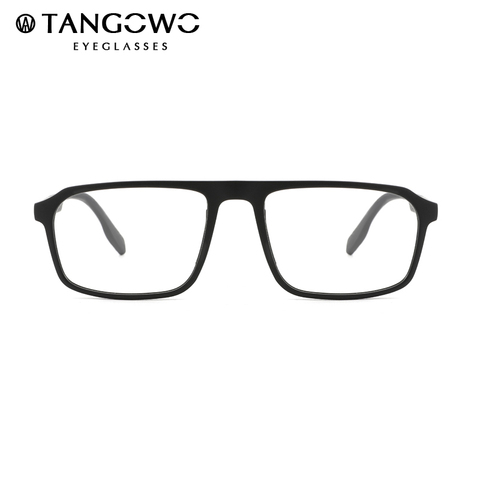 TANGOWO Fashion Men Clear Glasses Frame Men Square Ultralight Eye Myopia Prescription Eyeglasses TR90 Frame Legs ► Photo 1/6