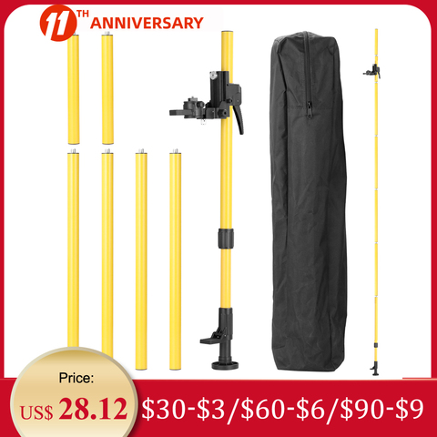Max 4.2m Height Adjustable Line Leveler Stand Bar Telescopic Pole Bracket 1/4'' Thread Lift Extend Holder for Laser Level Tools ► Photo 1/6