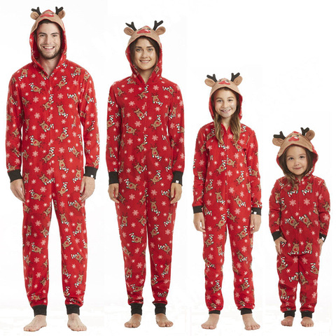 New Year's Family Matching Christmas Pajamas Sets Mom and Dad Baby Kid Clothes Print Family Outfits Sleepwear Nightwear 4 Styles ► Photo 1/6