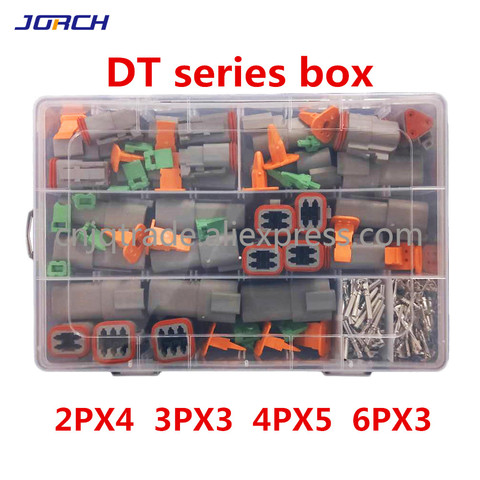 250pcs Deutsch DT series Waterproof Wire Connector Kit DT06-2/3/4/6S DT04-2/3/4/6P Automotive Sealed Plug with pins box ► Photo 1/4