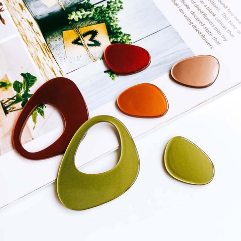 ZEROUP Irregular Resin Acrylic Plastic Eardrop Diy Material Pendant Necklace Earring Accessories Charms Jewelry Component 10pcs ► Photo 1/6