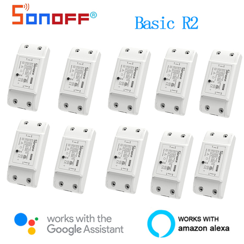 Sonoff Basic R2 Smart Wifi DIY Switch Module Rmote Timer Controller Breaker Voice Control Work With Alexa Google Home eWLink App ► Photo 1/6