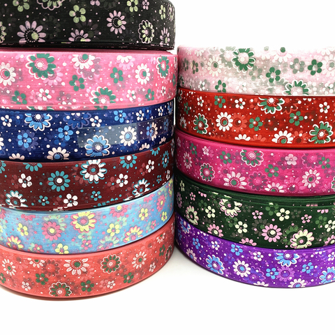 5 yards 25mm Printing Flower Organza Ribbons For Flower Gift Packing Wedding Decoration DIY ► Photo 1/6