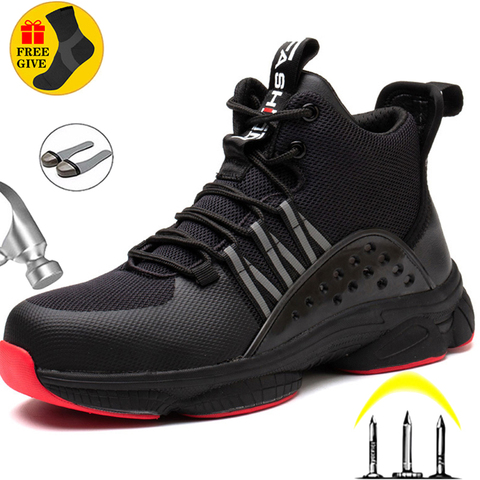 2022 Winter Boots Men Lightweight Safety Shoes Men Work Boots Indestructible Sneakers Work Shoes Anti-smash Steel Toe Shoes Male ► Photo 1/6