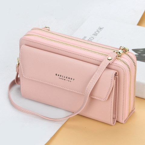 2022 New Women Pu Leather Shoulder Bags Female Double Layer Large Capacity Handbags Coin Card Holders Ladies Crossbody Bags ► Photo 1/6