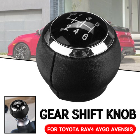 Car 5/6 Speed Gear Shift Knob For Toyota Corolla Verso Auris Aygo Yaris Avensis For RAV 4 Manual Gear Lever Shifter Gaitor ► Photo 1/5