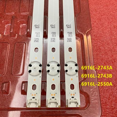 LED Backlight strip(3)for LG 43LH604V 43LH570V 43LH615V 43LH590V 43LH510V 43LH630V 43 V16.5 V16 ART3 2743 2550 LC430DUE FJ A1 ► Photo 1/6