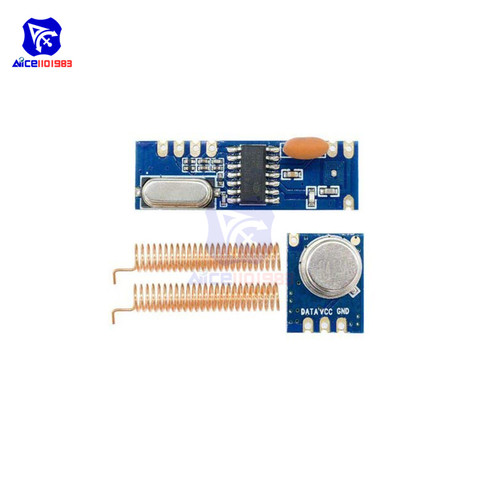 diymore 433MHz ASK Wireless Remote Control Transmitter & Receiver Module STX882+SRX882 with Copper Spring Antenna ► Photo 1/6