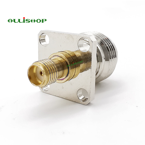 SMA to N Type Jack 4 hole panel mount o-ring SMA - N adapter SMA female to N female Jack adapter connector ► Photo 1/4