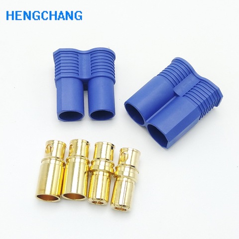 High current EC8 connector EC8 Car model plug socket Banana Plug Connector For RC ESC  Lipo Battery male 1pcs + female 1pcs ► Photo 1/6