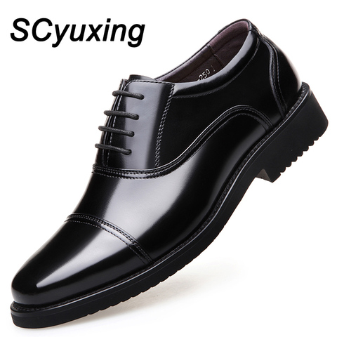 2022Man Split Leather Shoes Rubber Sole EXTRA Size 48 Man Business Office Male Dress Lether Shoes ► Photo 1/6