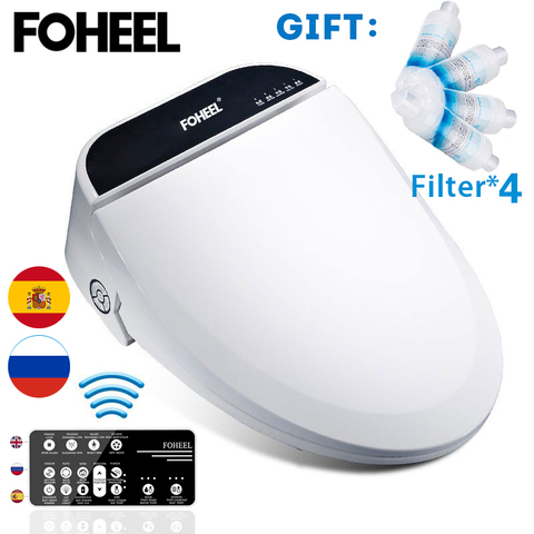 FOHEEL smart toilet seat cover electronic bidet cover clean dry seat heating wc intelligent toilet seat cover ► Photo 1/6
