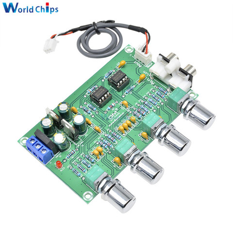 New NE5532 Stereo Pre-amp Preamplifier Tone Board Audio 4 Channels Amplifier Module 4CH CH Control Circuit Telephone Preamp ► Photo 1/6