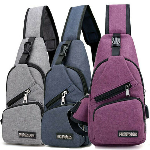 Men Women Nylon Waist Packs Sling Bag Crossbody Outdoor Sport Shoulder Chest Cycle Daily Travel Picnic Canvas Messenger Pack ► Photo 1/6