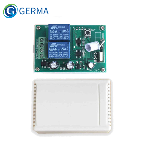 GERMA 433Mhz Universal Wireless Remote Control Switch AC 250V 110V 220V 2CH Relay Receiver ► Photo 1/6