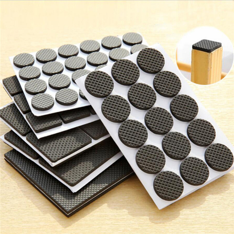 12/30/48pcs/lot Chair Leg Pads Floor Protectors For Furniture Legs Table Leg Covers Round Bottom Anti-Slip Pads Rubber Feet ► Photo 1/6